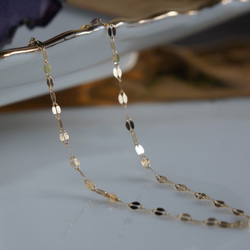 【K14YG】Real Gold,Solid Gold Sparkly Bracelet 2枚目の画像