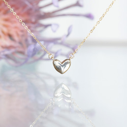 【14KGF】Glossy Tiny Heart Necklace 5枚目の画像