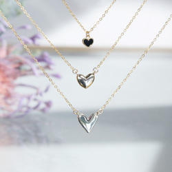 【14KGF】Glossy Tiny Heart Necklace 10枚目の画像