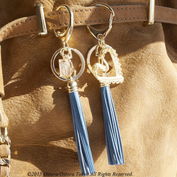 Leather Tassel Key Holder  -Laced Heart- 2枚目の画像