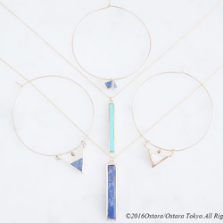 【14KGF】Necklace,Gem Lapis Lazuli Triangle 6枚目の画像