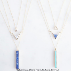 【14KGF】Necklace,Gem Lapis Lazuli Triangle 7枚目の画像