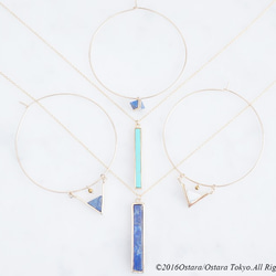 【14KGF】Necklace,Gem Lapis Lazuli Long Stick Bar 5枚目の画像