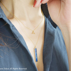 【14KGF】Necklace,Gem Lapis Lazuli Long Stick Bar 4枚目の画像