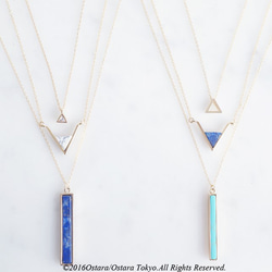 【14KGF】Necklace,Gold Tiny Triangle 5枚目の画像