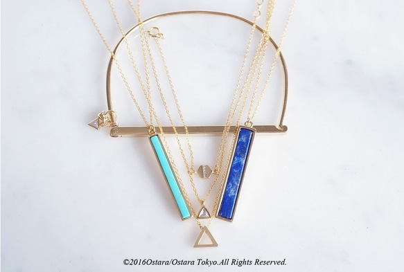 【14KGF】Necklace,Gold Tiny Triangle 7枚目の画像