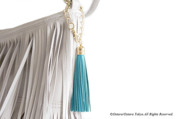 Bag Charm-Italian Leather Tassel- 4枚目の画像