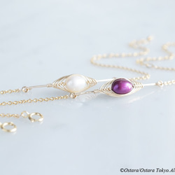 【Tsubomi】14KGF Bracelet-Purple Pearl- 4枚目の画像