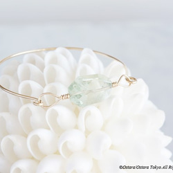 【14KGF】Wire Bangle, Gemstone AAA Green Amethyst 4枚目の画像