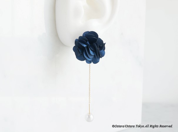 【14KGF】Ear Thread Earring,Flower Pearl 7枚目の画像