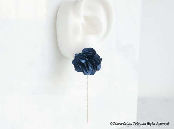 【14KGF】Ear Thread Earring,Flower Pearl 8枚目の画像