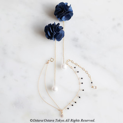 【14KGF】Ear Thread Earring,Flower Pearl 9枚目の画像