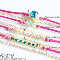 -Hot Pink- Bijou "Bracelet" OR "Anklet" 1枚目の画像