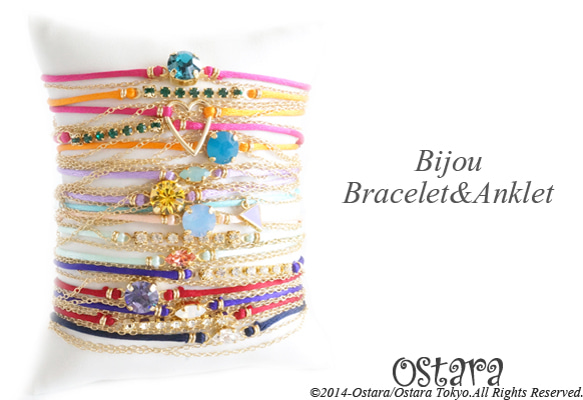 -Hot Pink- Bijou "Bracelet" OR "Anklet" 2枚目の画像