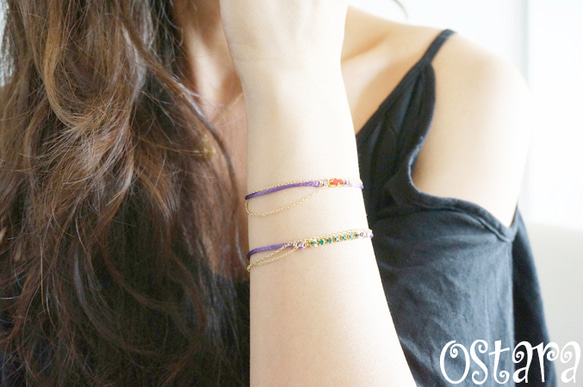 -Pale Purple- Bijou "Bracelet" OR "Anklet" 4枚目の画像