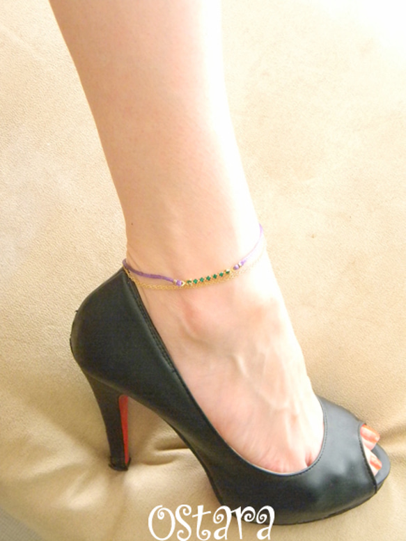 -淺紫色-Bijou“手鍊”或“ Anklet” 第7張的照片