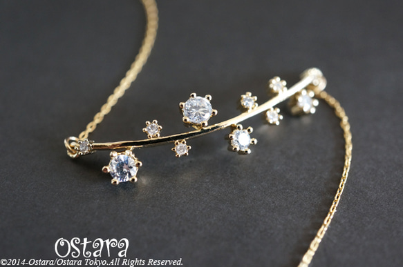 【14KGF】Bracelet,16KGP Cubic Zirconia Galaxy 1枚目の画像