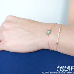 【14KGF】Bracelet,16KGP Cubic Zirconia Bar 第5張的照片