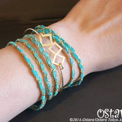 【14KGF】 Wire Bangle,16KGP Filigree"A" 第5張的照片