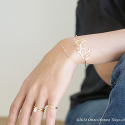 【14KGF】 Wire Bangle,Filigree"C" 1枚目の画像