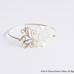 【14KGF】 Wire Bangle,Filigree"C" 3枚目の画像