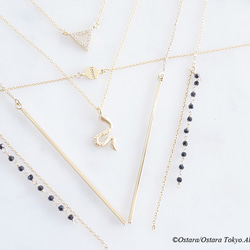 【14KGF】Necklace,,CZ Triangle 8枚目の画像