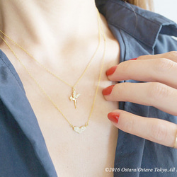 【14KGF】Necklace,CZ Tiny Tinker Bell 6枚目の画像
