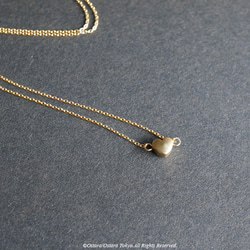 【14KGF】Necklace,Mat Gold Tiny Heart 2枚目の画像