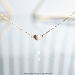 【14KGF】Necklace,Mat Gold Tiny Heart 1枚目の画像