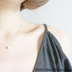【14KGF】Necklace,Mat Gold Tiny Heart 4枚目の画像