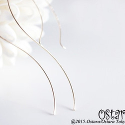 【14KGF】Earrings,Hammered Open Hoop 4枚目の画像