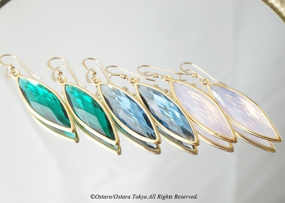 【14KGF】Earrings,-Marquise,Montana- 6枚目の画像