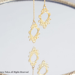 【14KGF/Siver925】Ear Thread Earrings -Elegant Filigree- 2枚目の画像