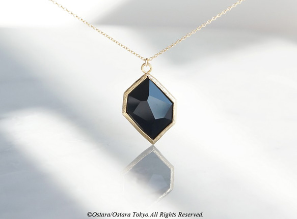 【Geo】14KGF Long Necklace,-Black Diamond- 2枚目の画像