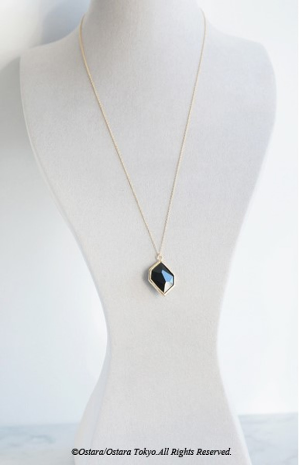 【Geo】14KGF Long Necklace,-Black Diamond- 4枚目の画像