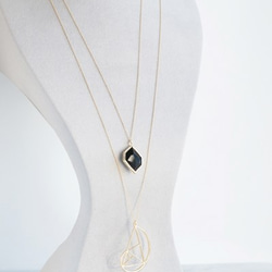 【Geo】14KGF Long Necklace,-Black Diamond- 6枚目の画像