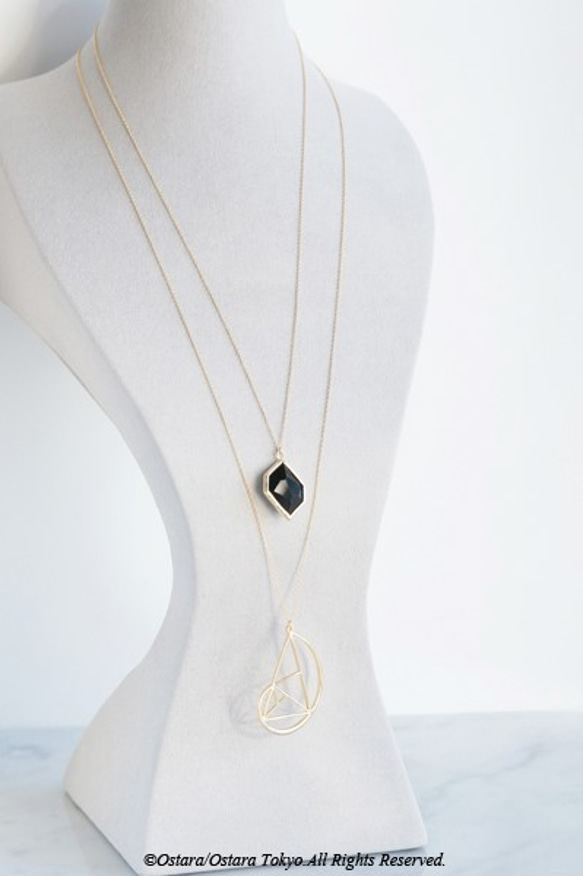 【Geo】14KGF Long Necklace,-Black Diamond- 6枚目の画像