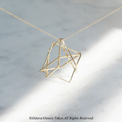 【Geo】14KGF Necklace,-3D Gold Geometry- 1枚目の画像