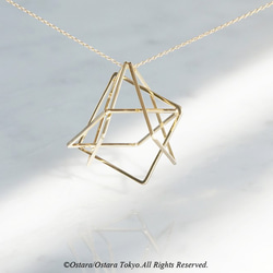 【Geo】14KGF Necklace,-3D Gold Geometry- 2枚目の画像