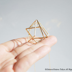 【Geo】14KGF Necklace,-3D Gold Geometry- 3枚目の画像