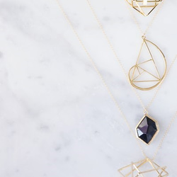 【Geo】14KGF Necklace,-3D Gold Geometry- 8枚目の画像