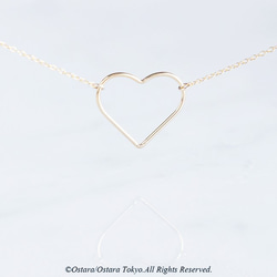 【14KGF】Necklace, -14KGF Open Heart(L)- 2枚目の画像