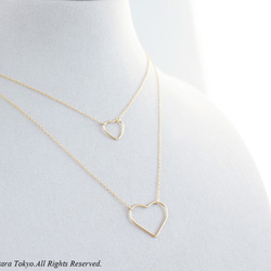 【14KGF】Necklace, -14KGF Open Heart(L)- 7枚目の画像