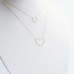 【14KGF】Necklace, -14KGF Open Heart(L)- 8枚目の画像