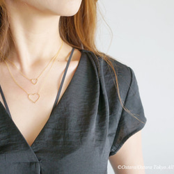 【14KGF】Necklace, -14KGF Open Heart(S)- 5枚目の画像