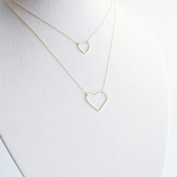 【14KGF】Necklace, -14KGF Open Heart(S)- 6枚目の画像