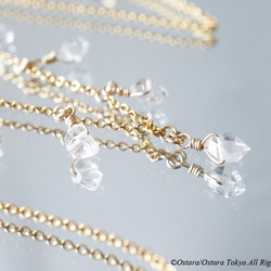 【14KGF Choker Necklace】-Gemstone,Dream Crystal, NY Herkimerd 2枚目の画像