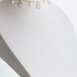 【14KGF Choker Necklace】-Gemstone,Dream Crystal , NY Herkimer 5枚目の画像