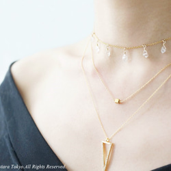 【14KGF Choker Necklace】-Gemstone,Dream Crystal , NY Herkimer 8枚目の画像