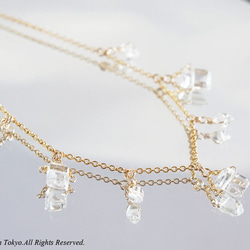 【14KGF Choker Necklace】-Gemstone,Dream Crystal, NY Herkimerd 3枚目の画像